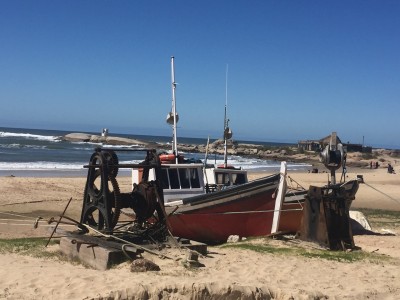 Bateaux de pêche à Punto Del Diablo